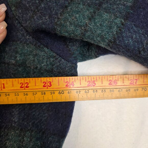 Woolrich Womens Wool Black Watch Tartan Plaid Barn Jacket L USA 90s Deadstock - Picture 9 of 10